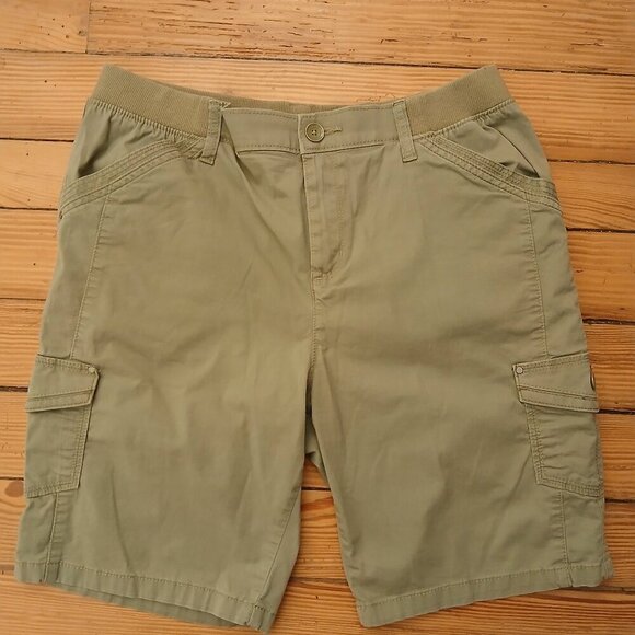 Lee Relaxed Fit Midrise Green Cargo Shorts Sz 10 - Picture 9 of 9